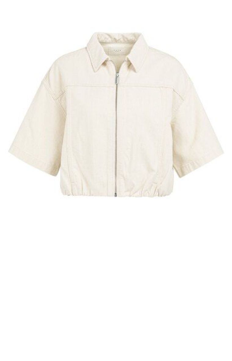 YAYA Denim look jacket cloud creme white