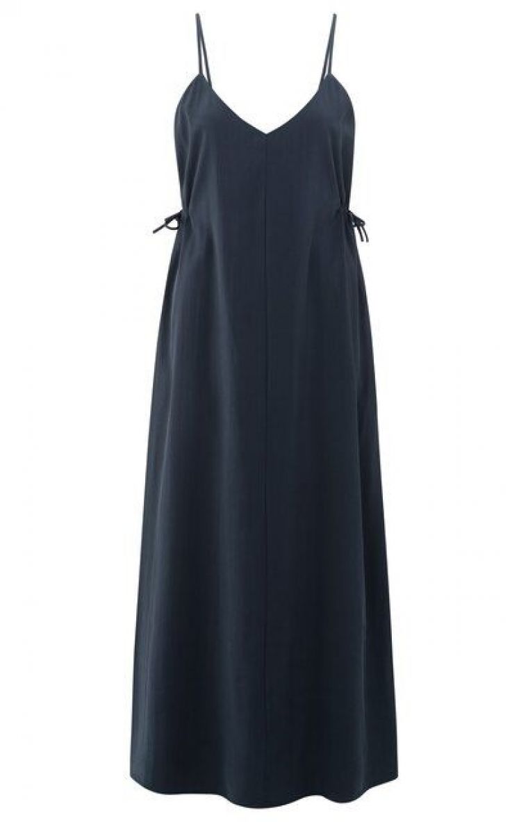 YAYA Strappy dress with drawstrings total eclipse 
