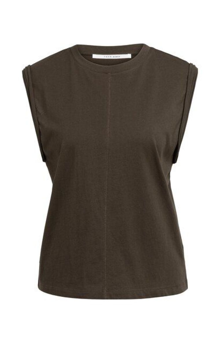 YAYA Top met mouwdetails delicioso brown
