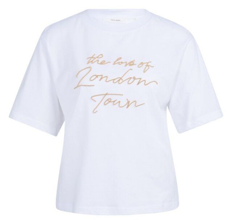 YAYA shirt met flockprint reed yellow dessin