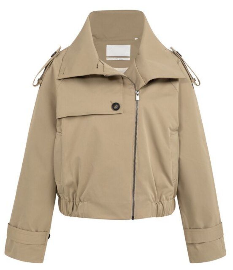 YAYA Kort trenchcoat bomberjack khaki green