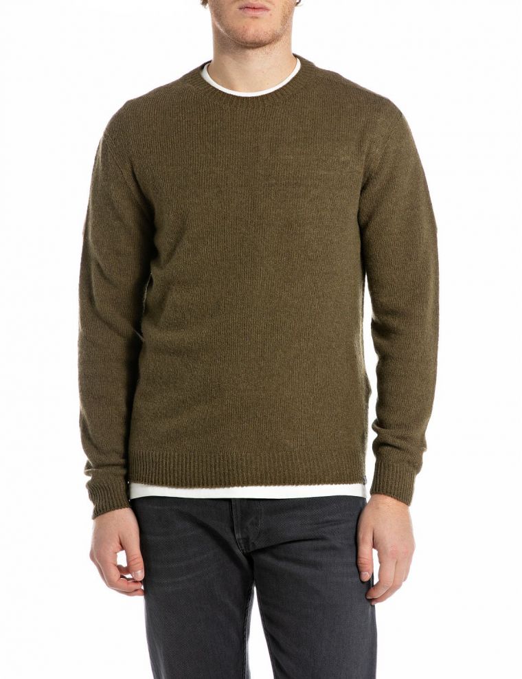 Replay maglia knit trui musk melange