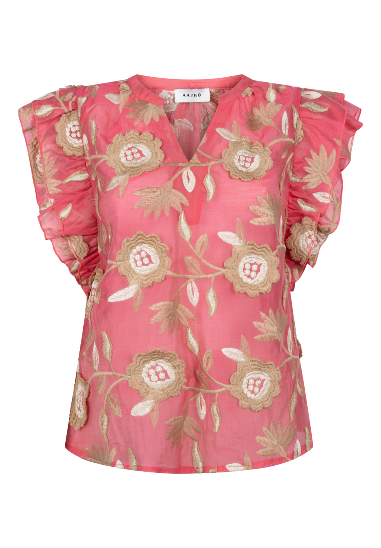 Aaiko Yaella 3d top hibiscus red