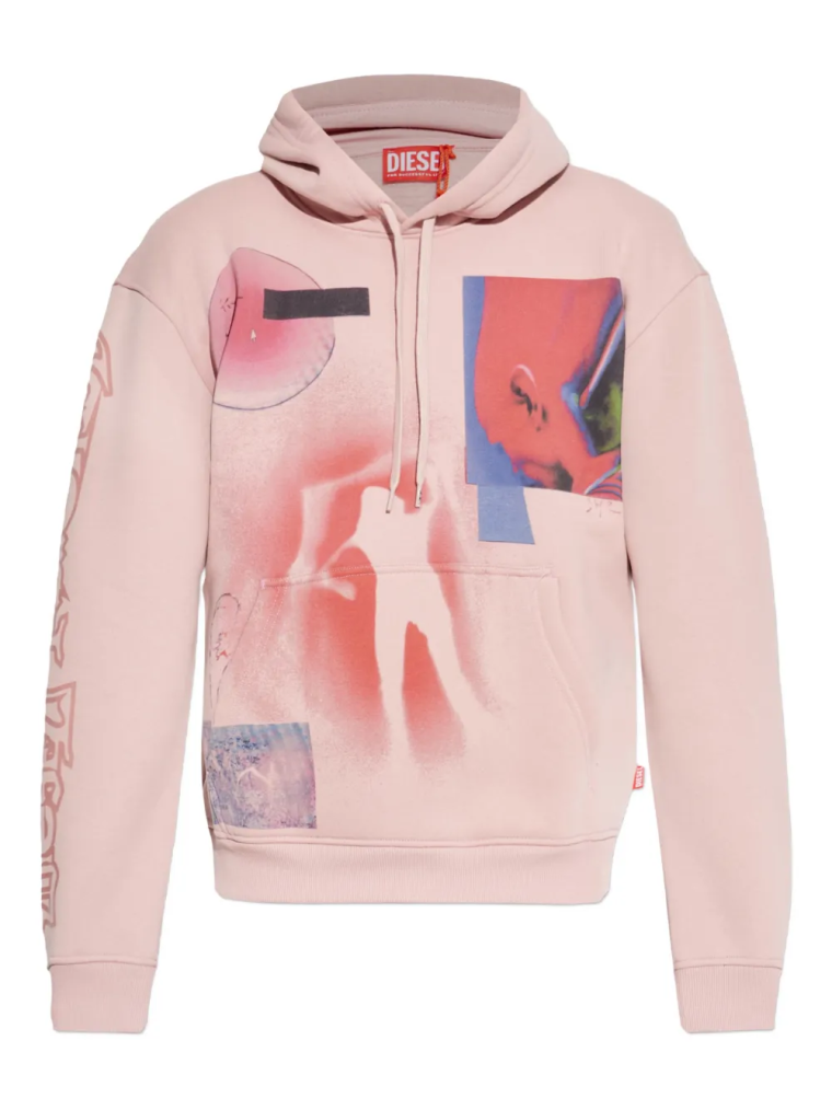 Diesel s-norm-hood-v1 sweater roze