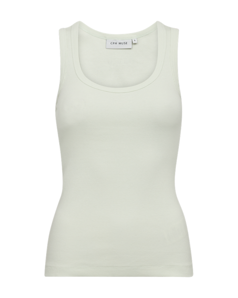 Copenhagen muse cmsiv top slim fit logo green tint