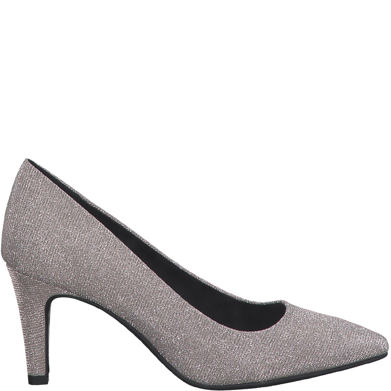 s.Oliver Pump 80mm Platinum Glitter