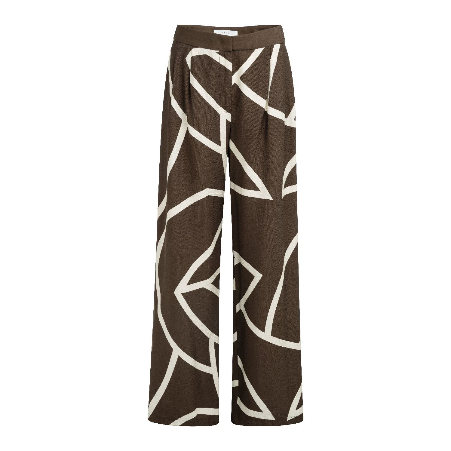 YAYA Broek met print chocolate martini br