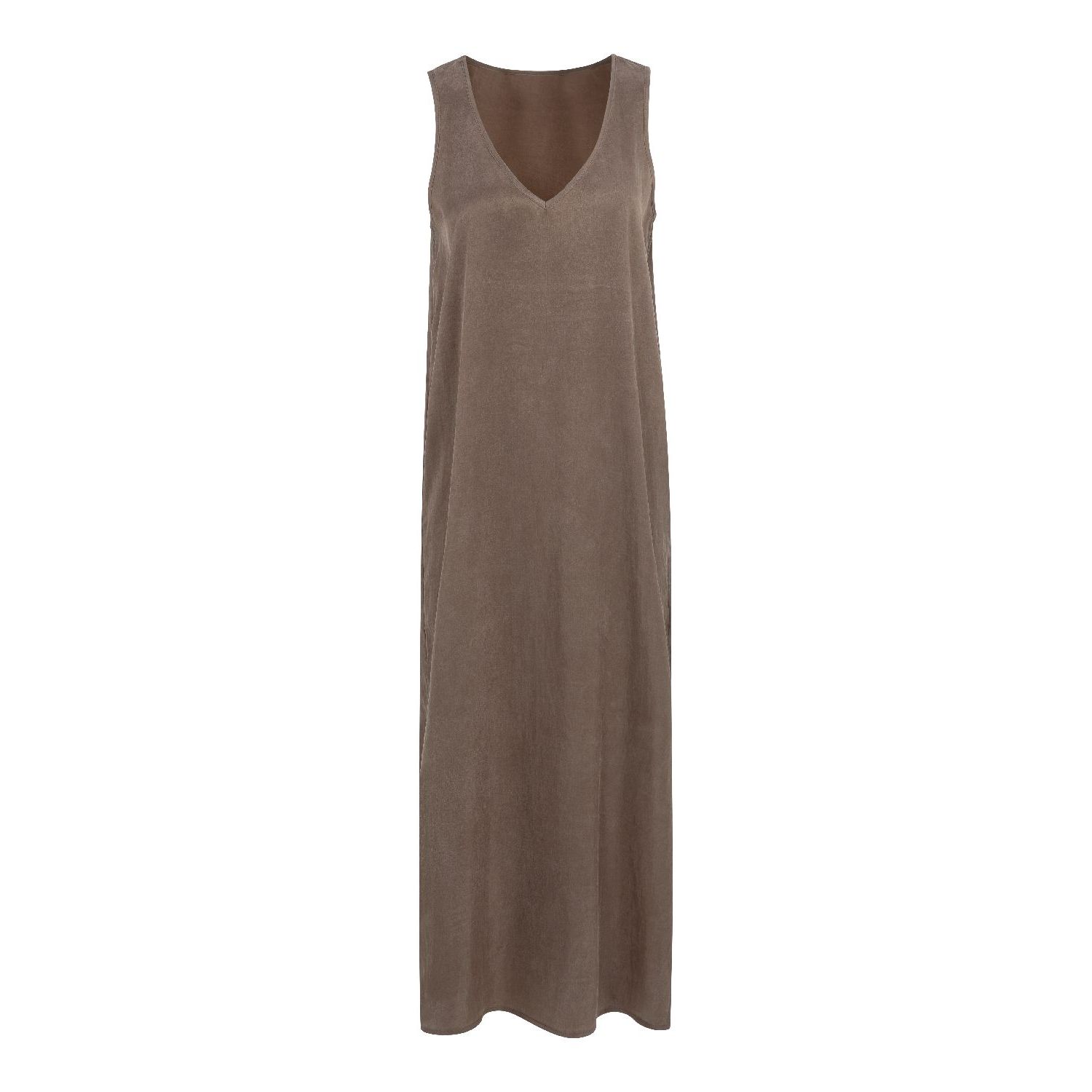 YAYA Crinkle dress washed brown