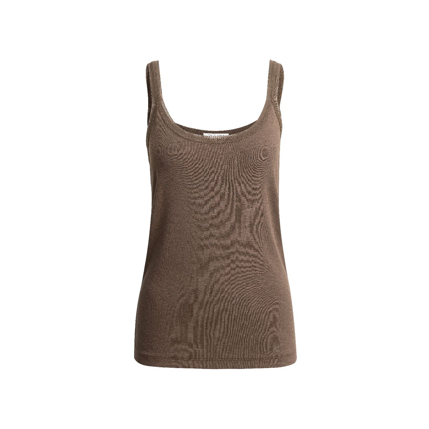 YAYA Singlet met mesh detail washed brown