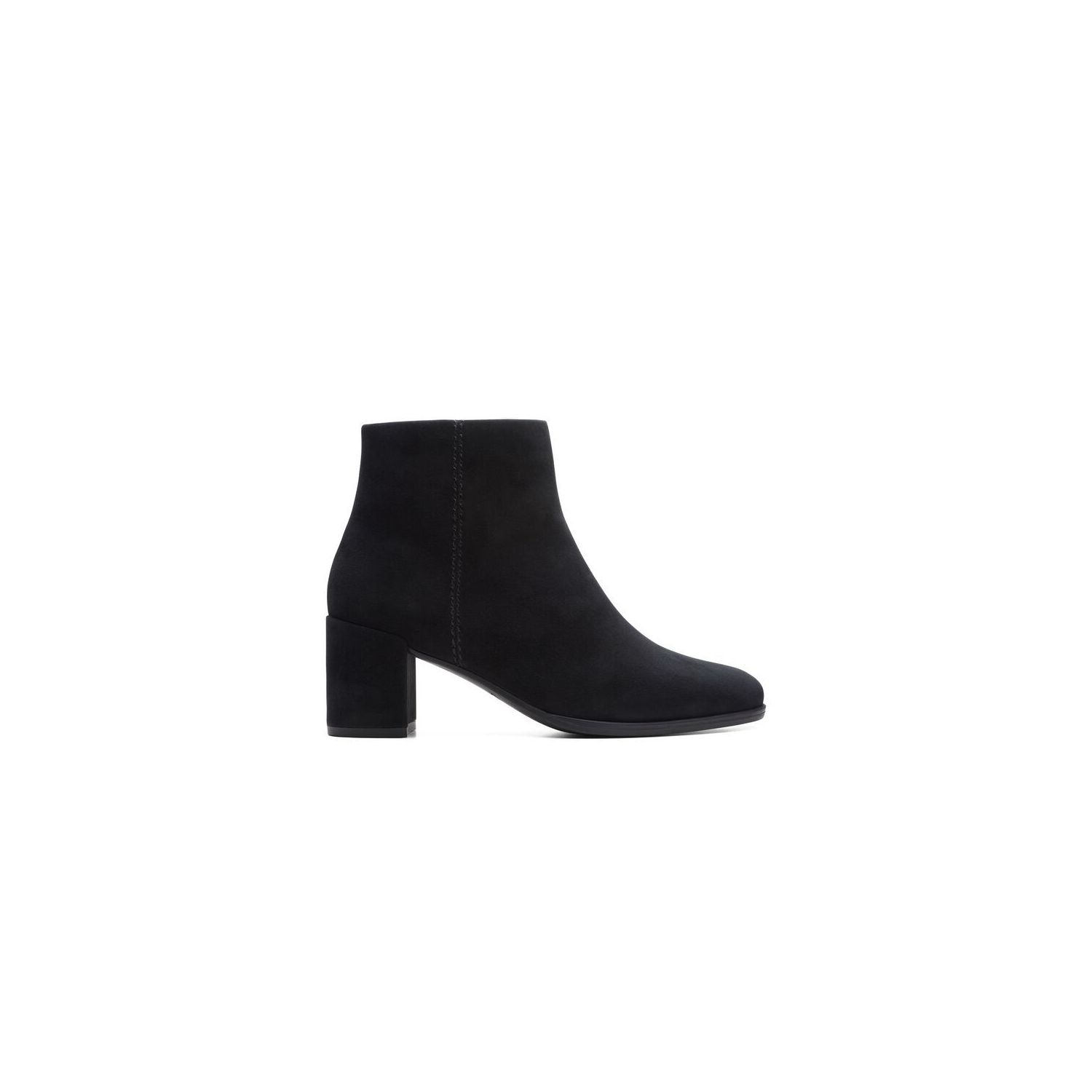 Clarks Freva55 Zip Black Suede