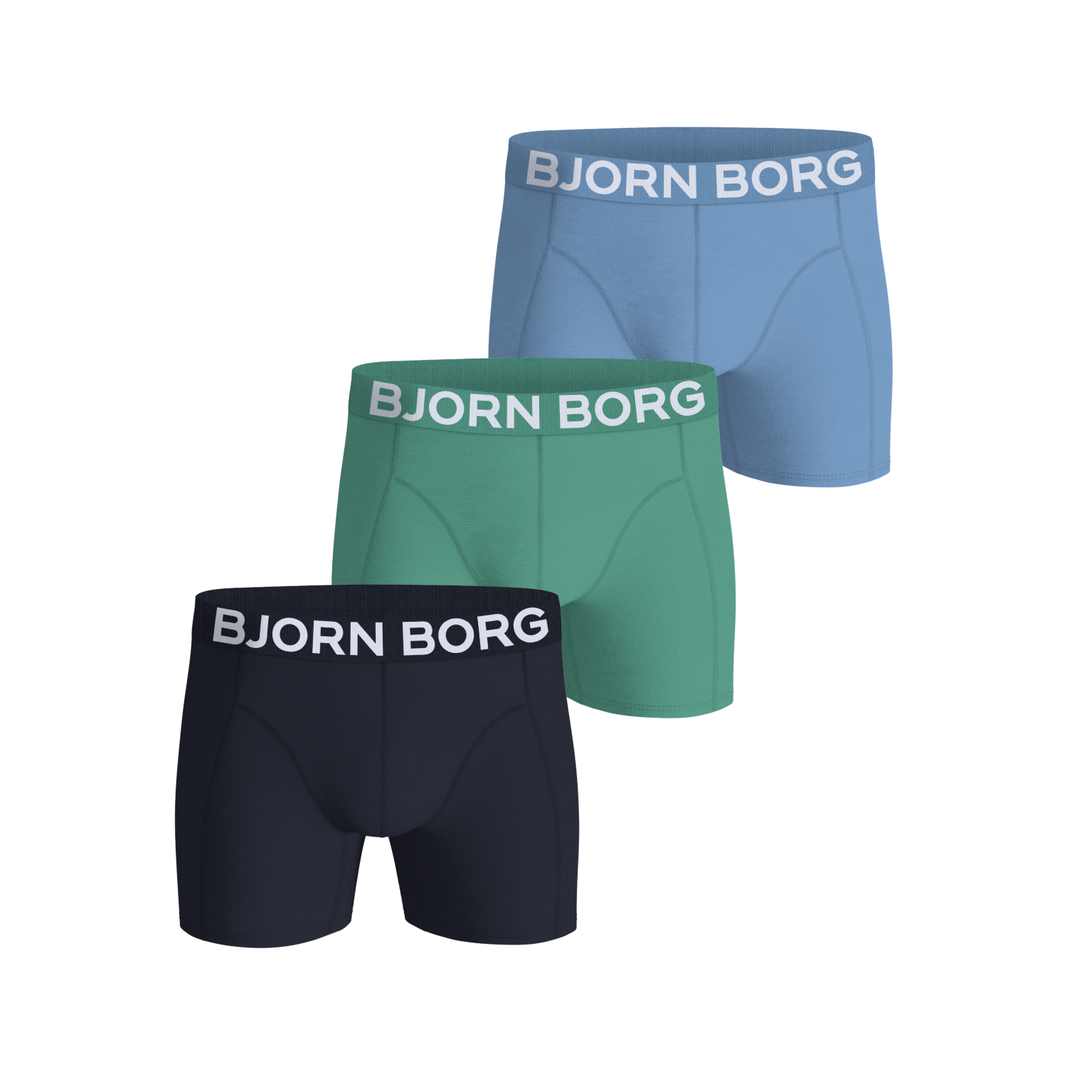 Bjorn borg organic cotton stretch boxer 3p zw/gr/b