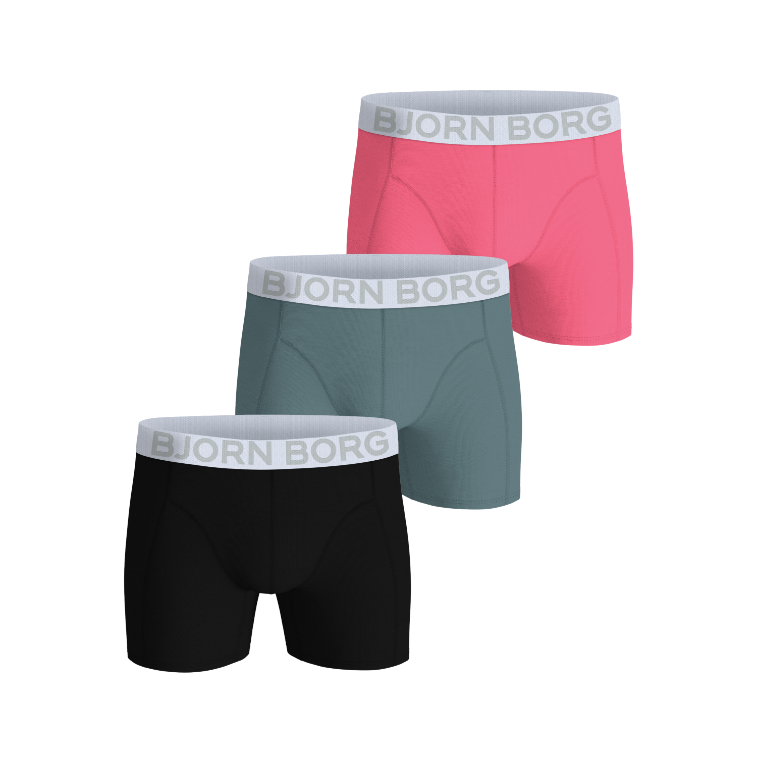 Bjorn borg organic cotton stretch boxer 3p zw/gr/r