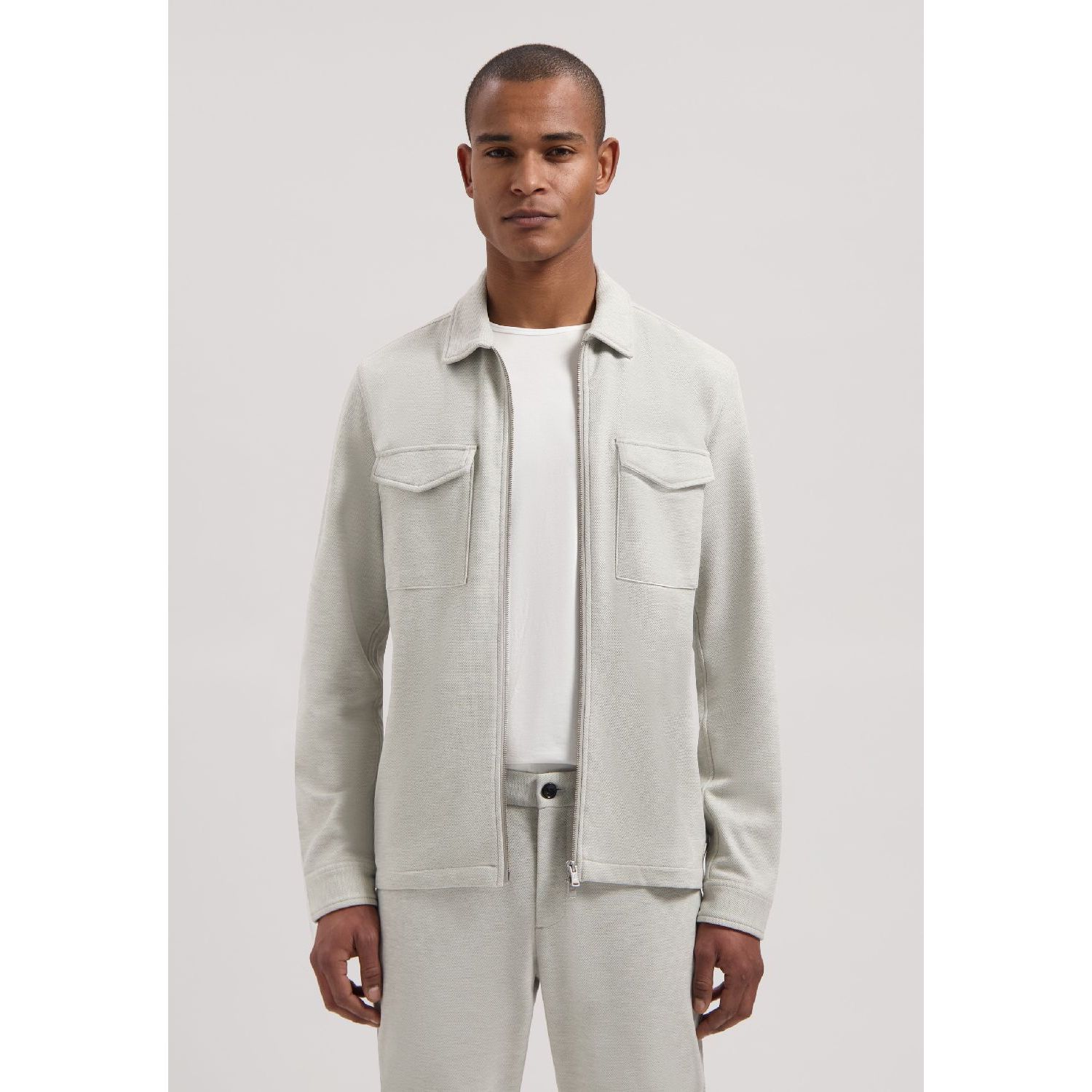 Dstrezzed pike overshirt ghost grey