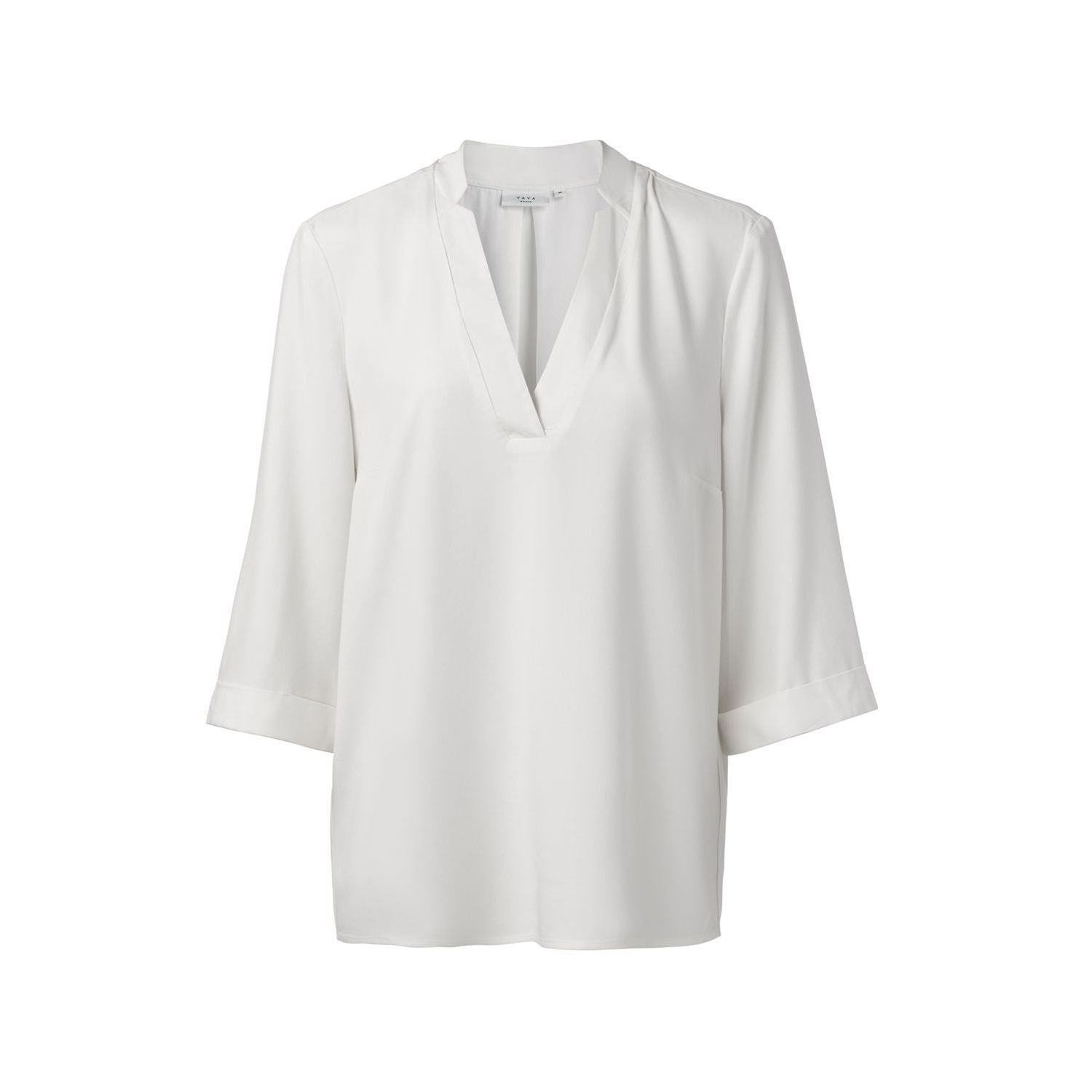 Yaya v-neck blouse with 3/4 sleeves off white