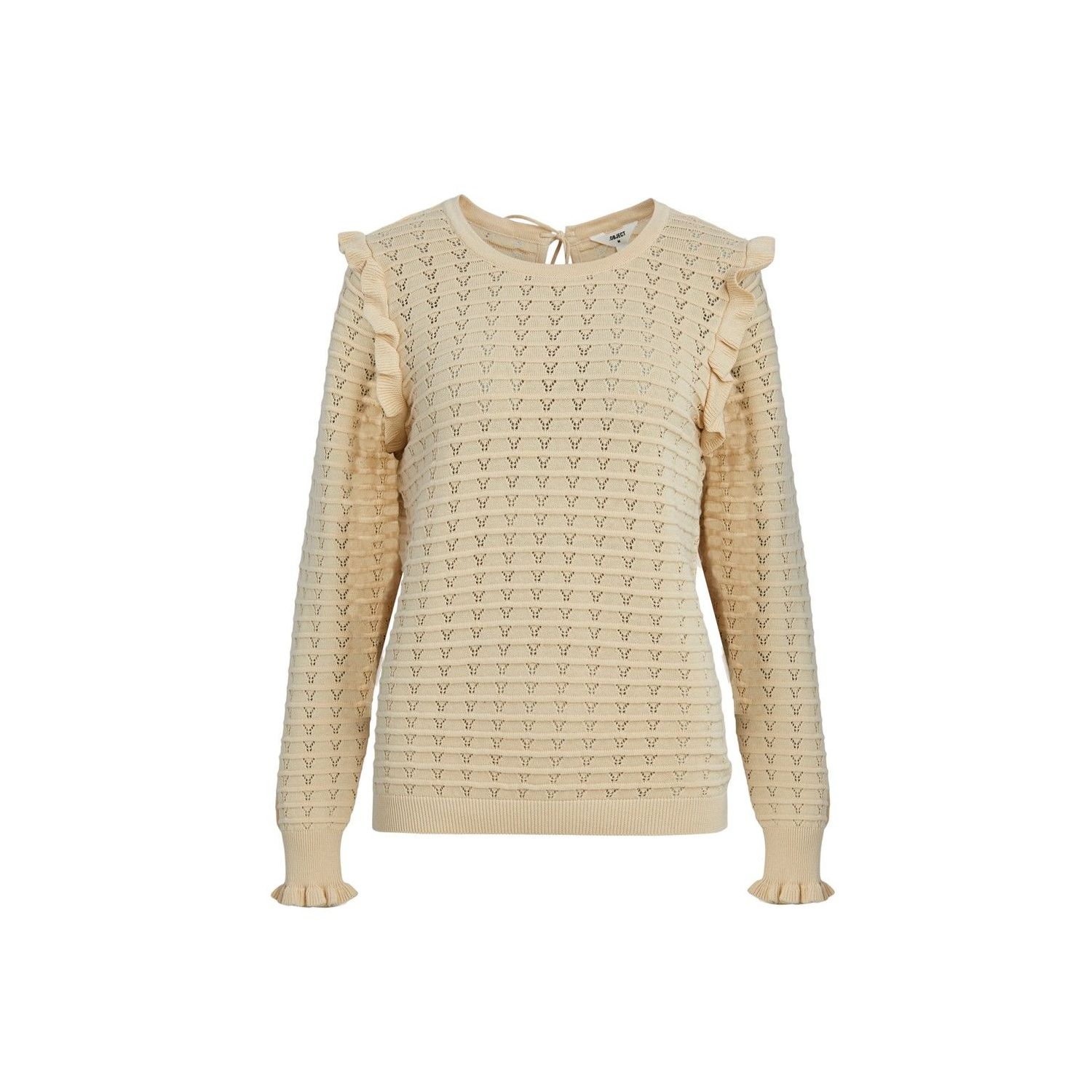 Object objjasmin l/s knit pullover sandshell