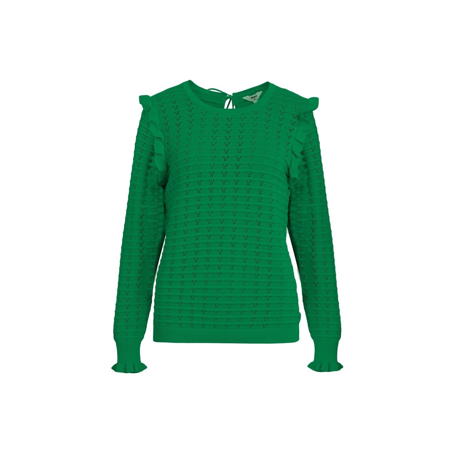 Object objjasmin l/s knit pullover fern green