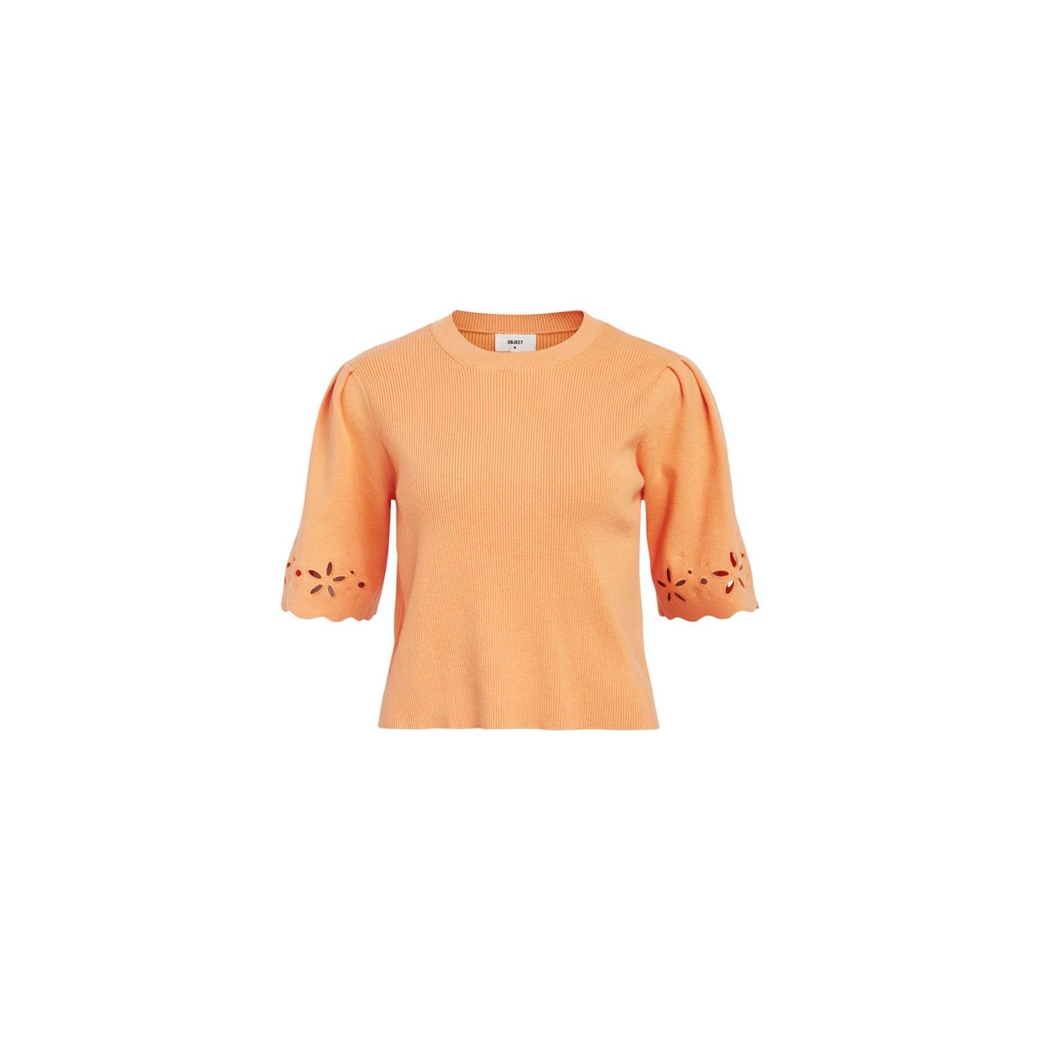 Object objreynard s/s knit pullover peach cobbler