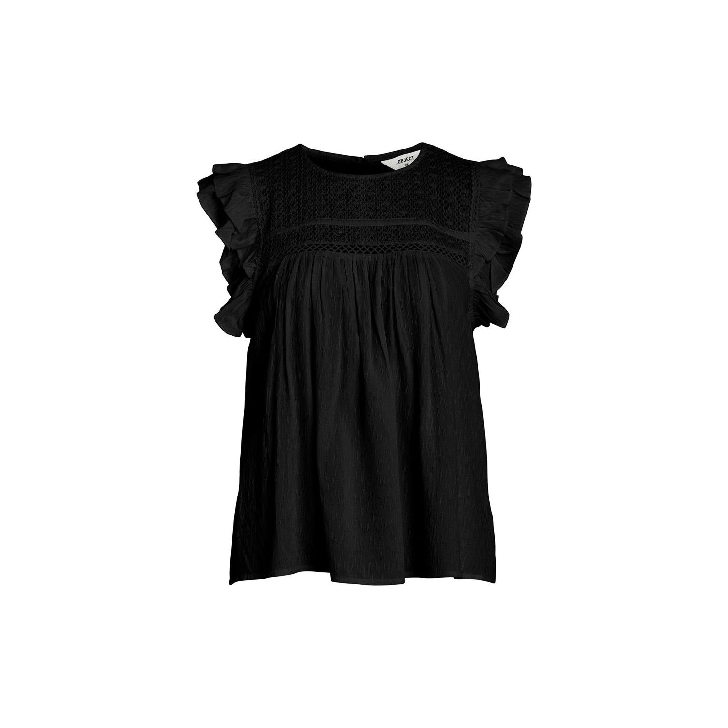 Object objnao sleeveles top black