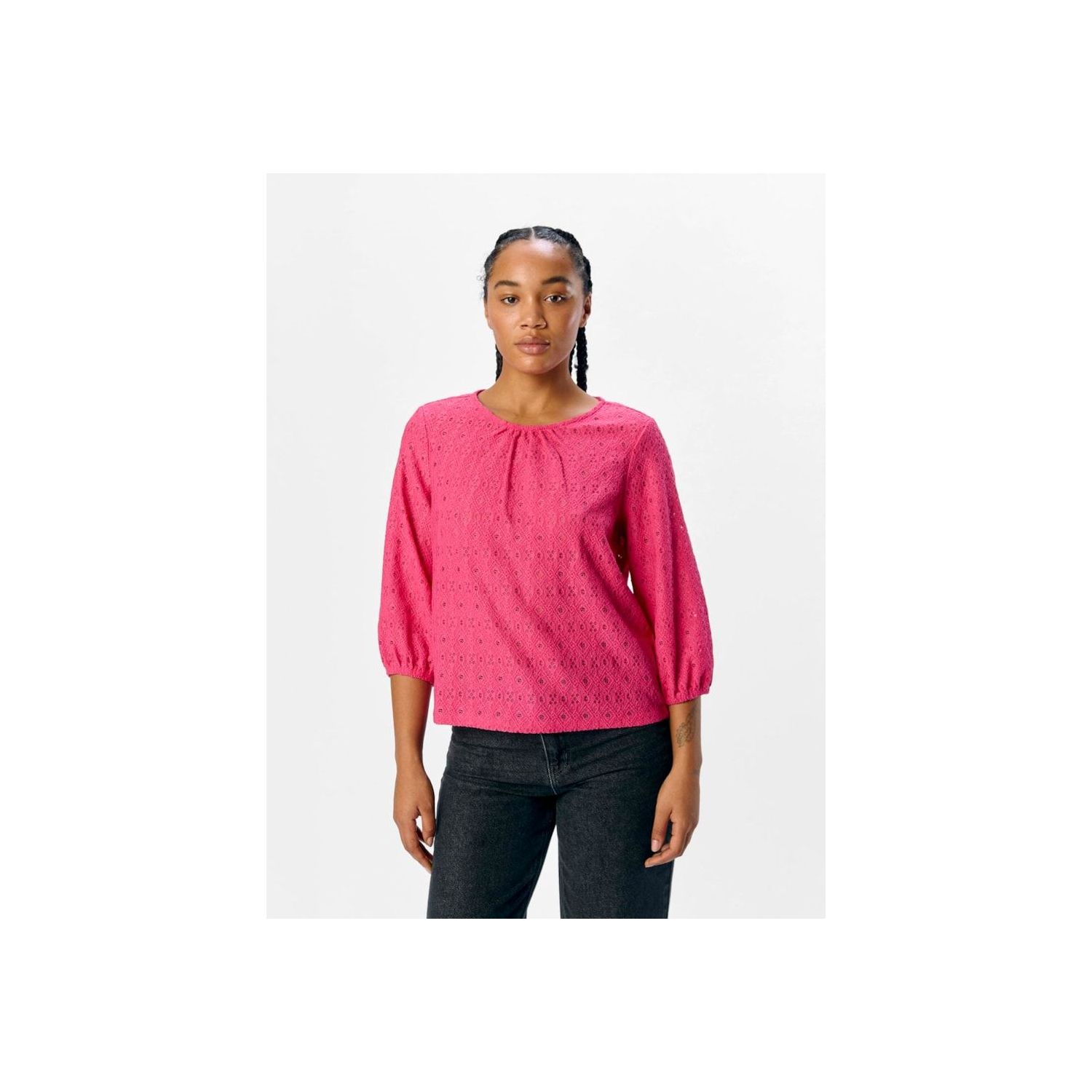 Object objlaila 3/4 sleeve top noos raspberry
