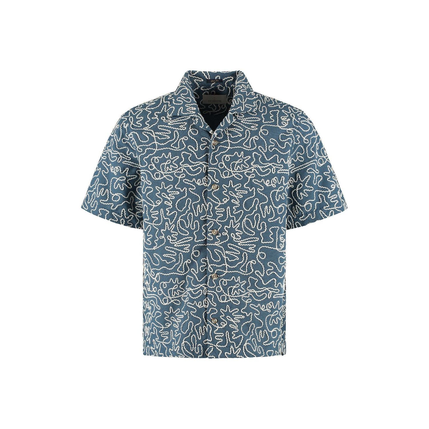 Dstrezzed leo resort shirt blue fusion