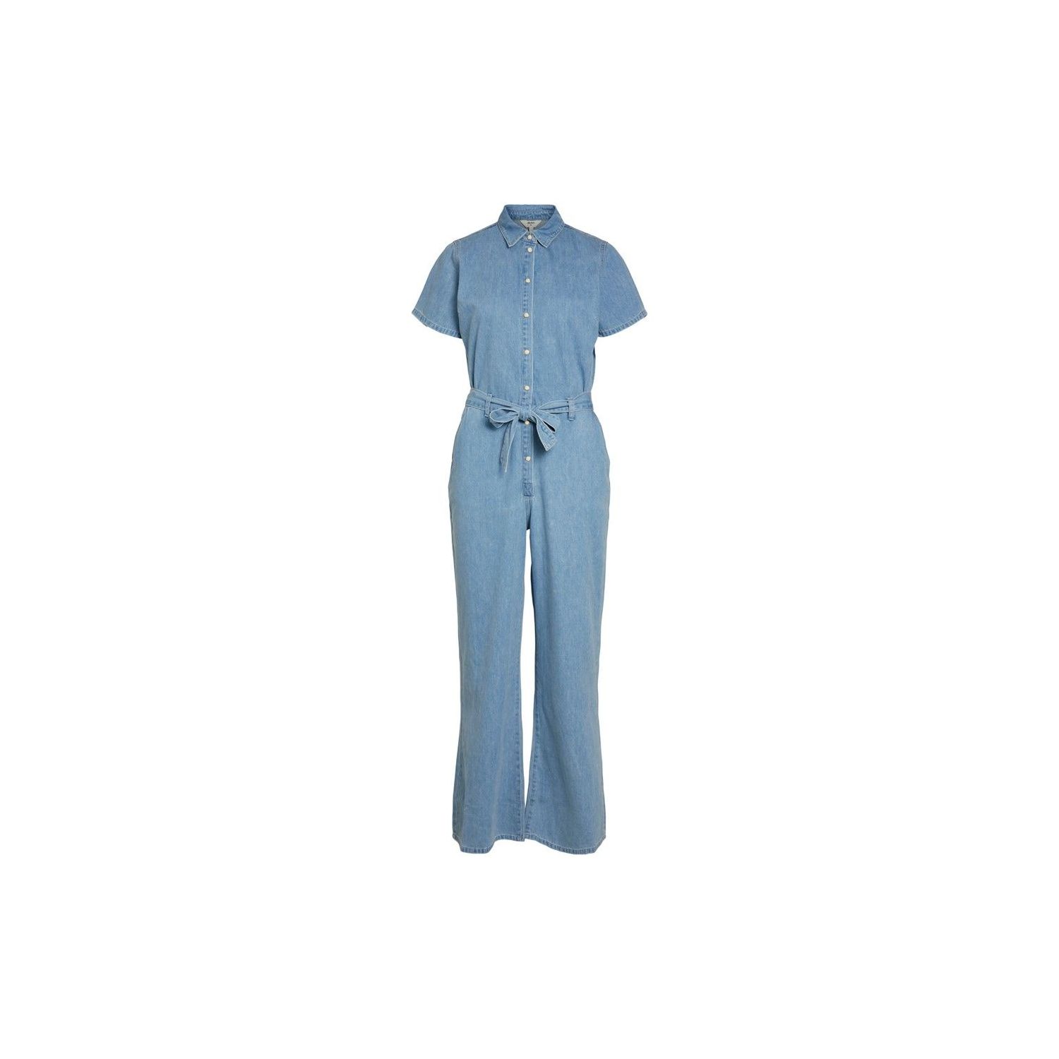 Object objnorma denim jumpsuit light blue denim