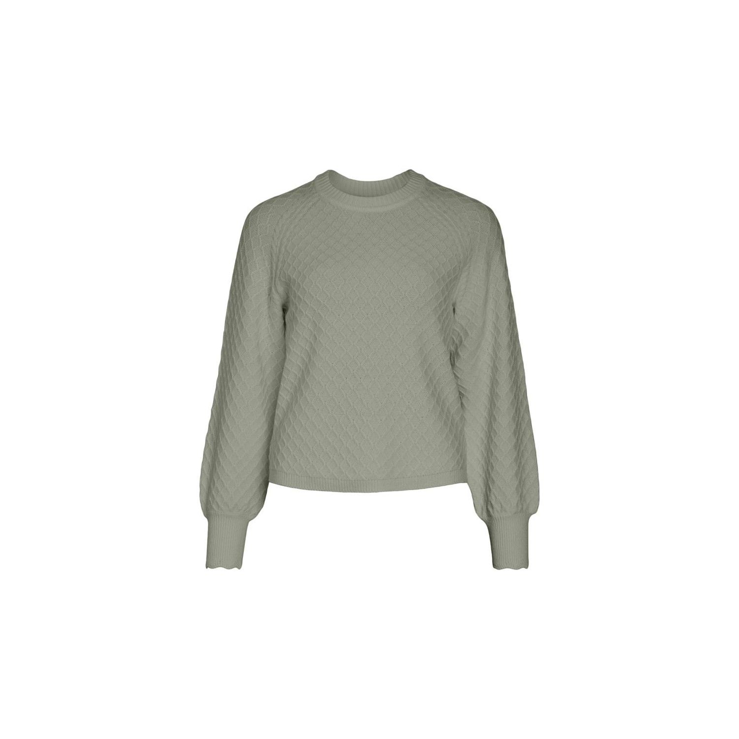 Object objnovia l/s knit pullover seagrass