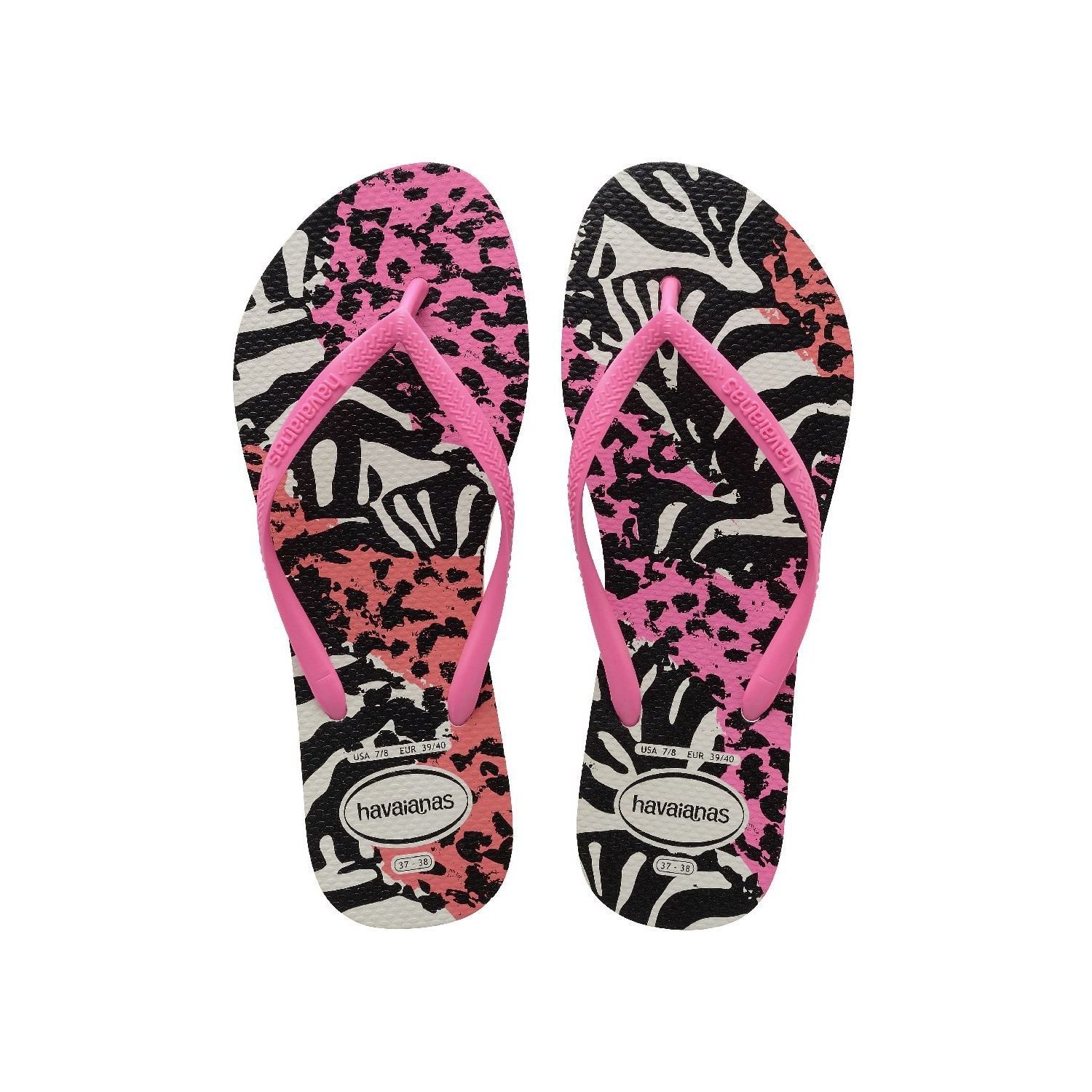 Havaianas slim animals slipper shocking pink