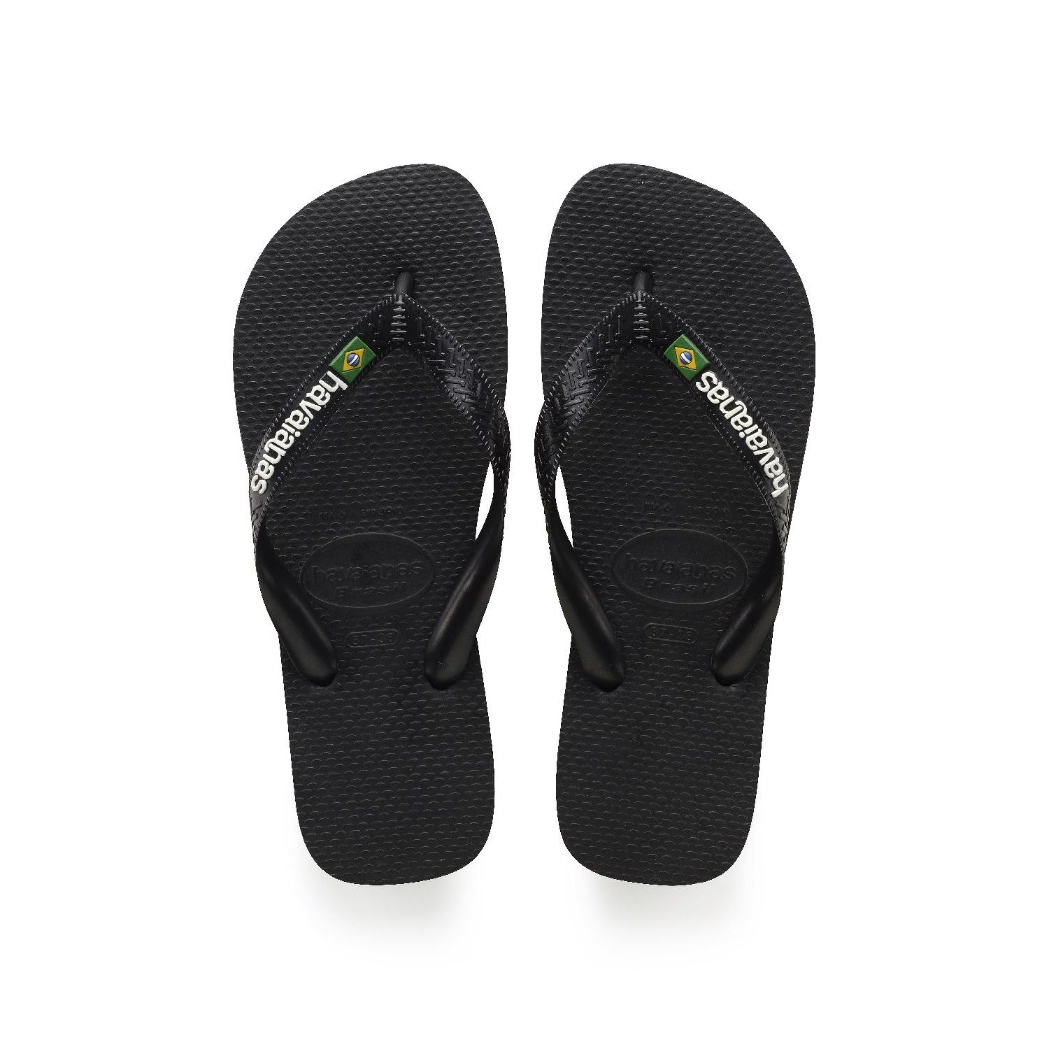 Havaianas brasil logo slipper black/black