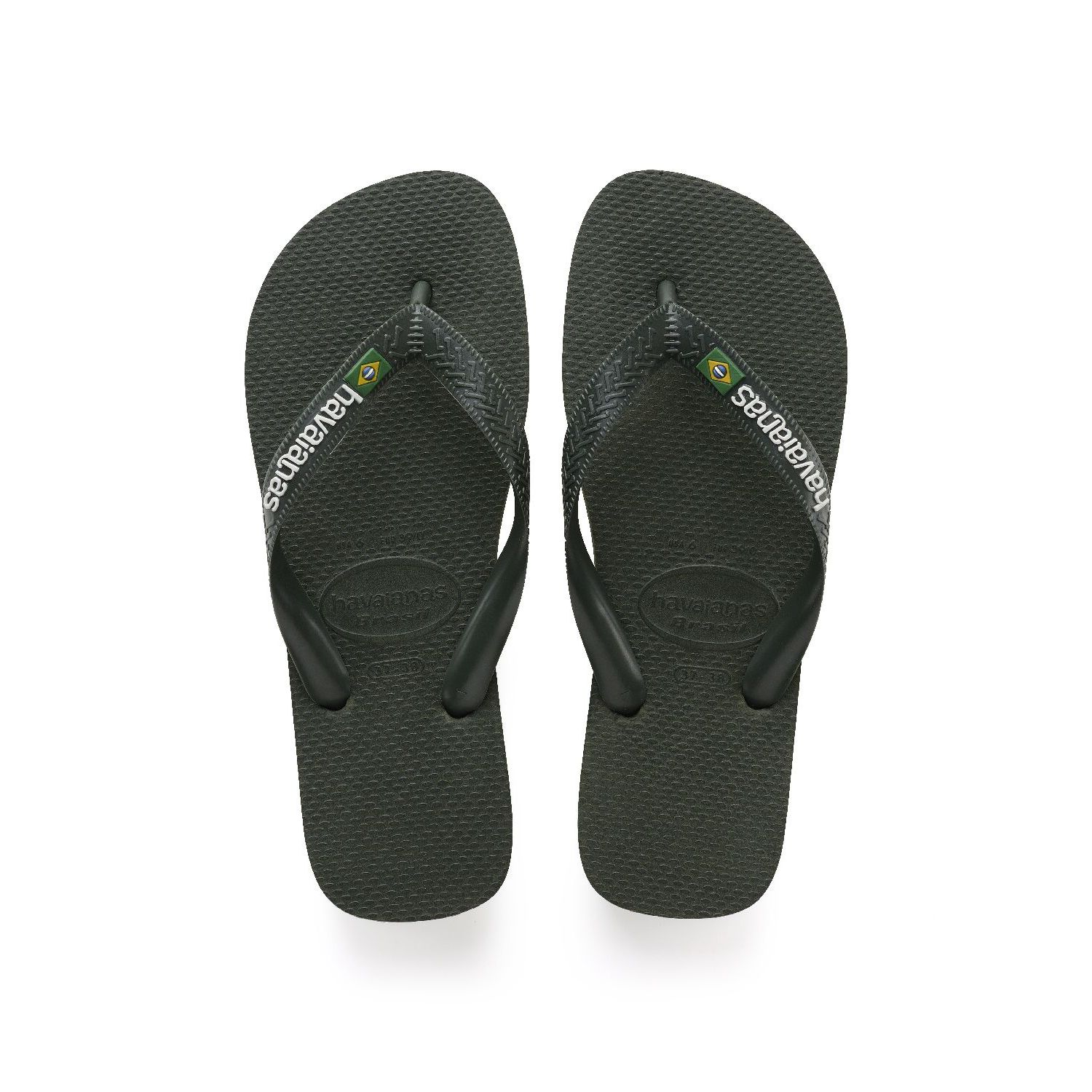 Havaianas brasil logo green olive