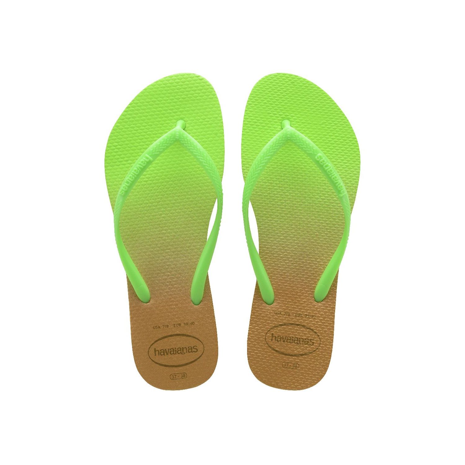 Havaianas slim gradient white/fluorescent eletric