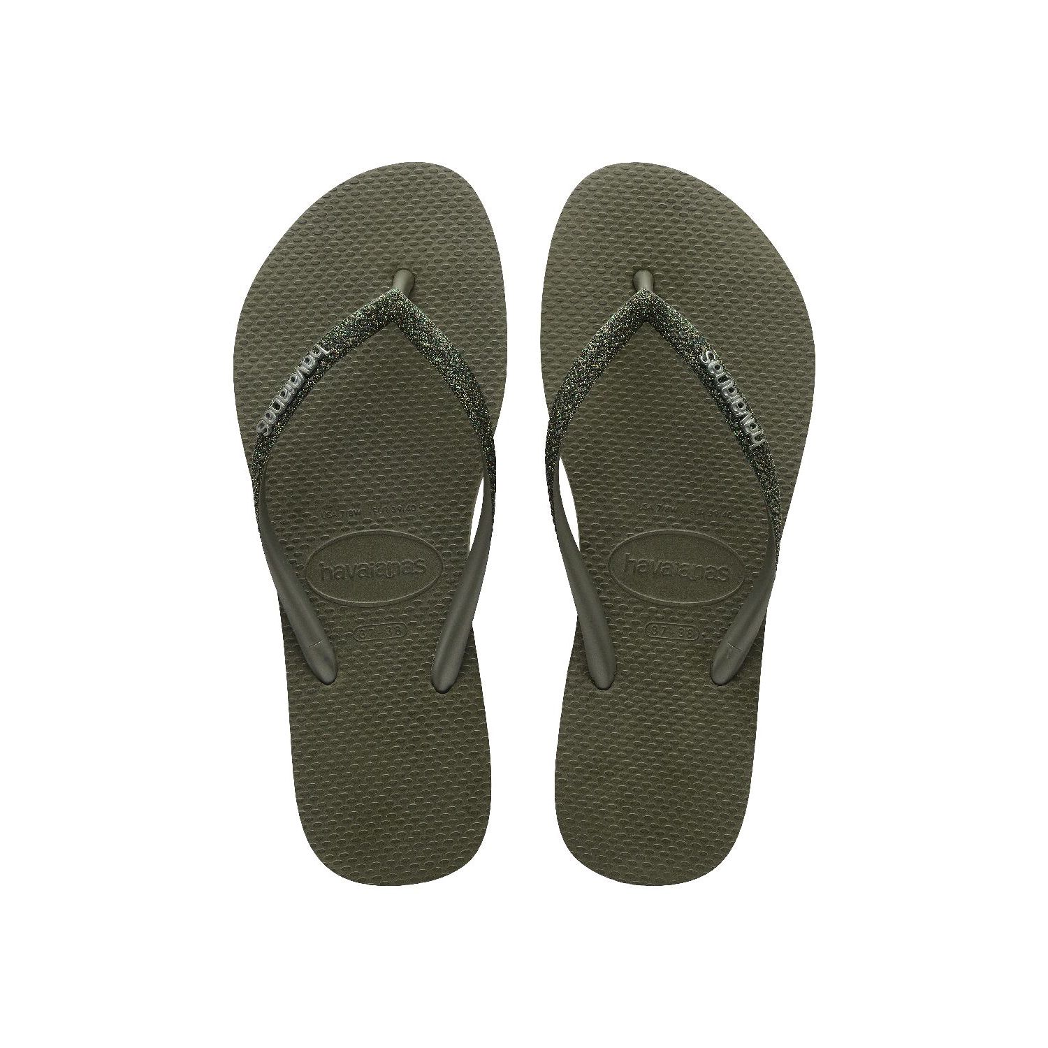 Havaianas slim glitter 2 slipper green olive