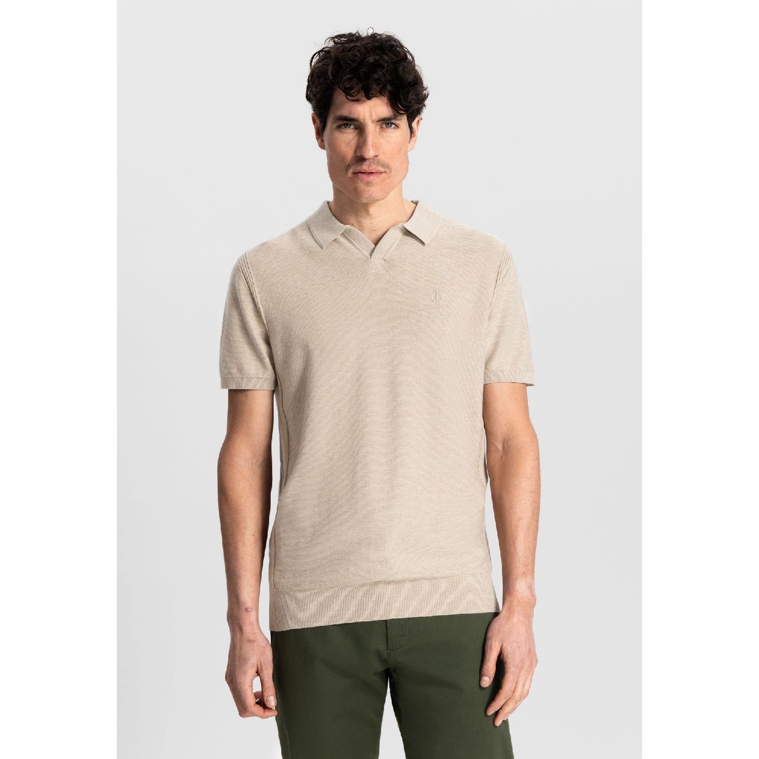 Dstrezzed mercury short sleeve polo desert brown