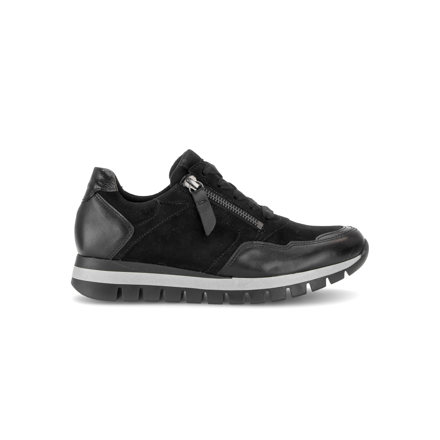 Gabor Sneaker Samt./Lamm/Lack Black
