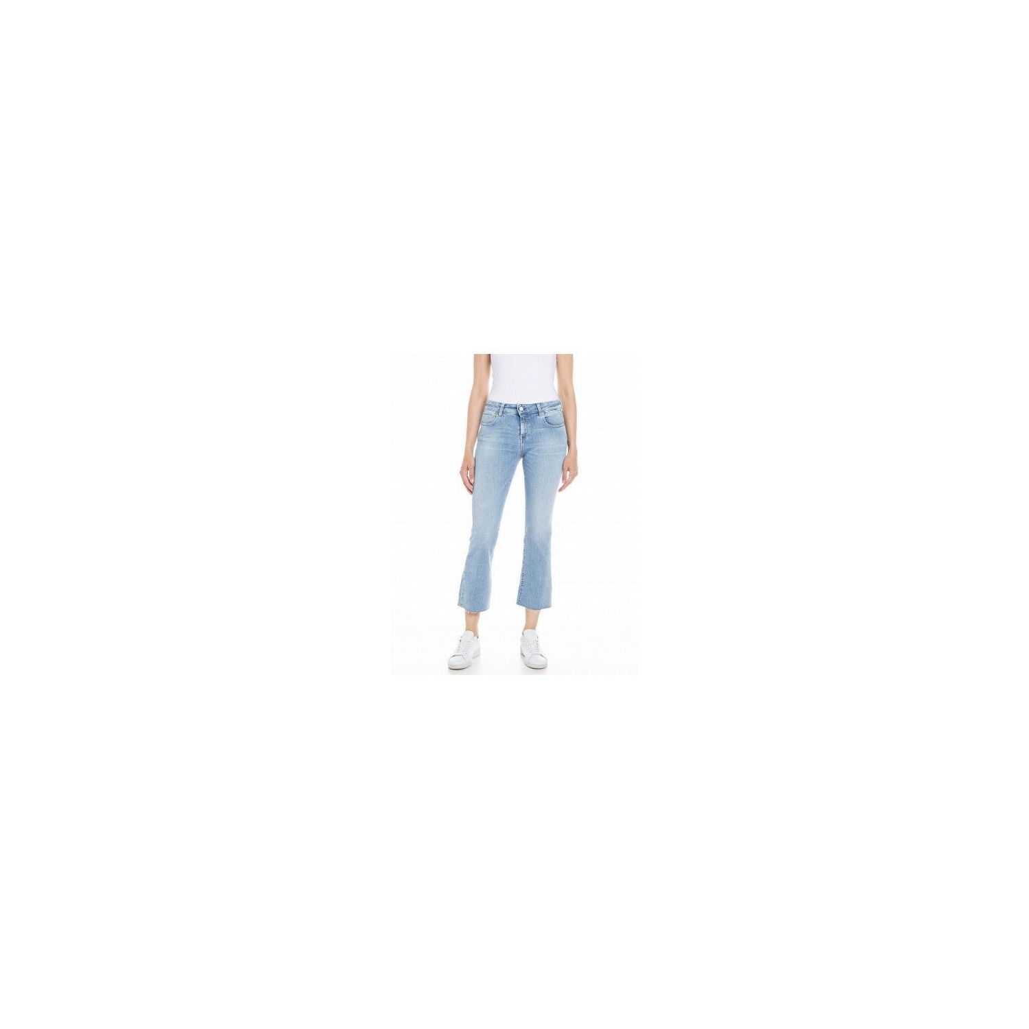 Replay faaby crop flair jeans light blue