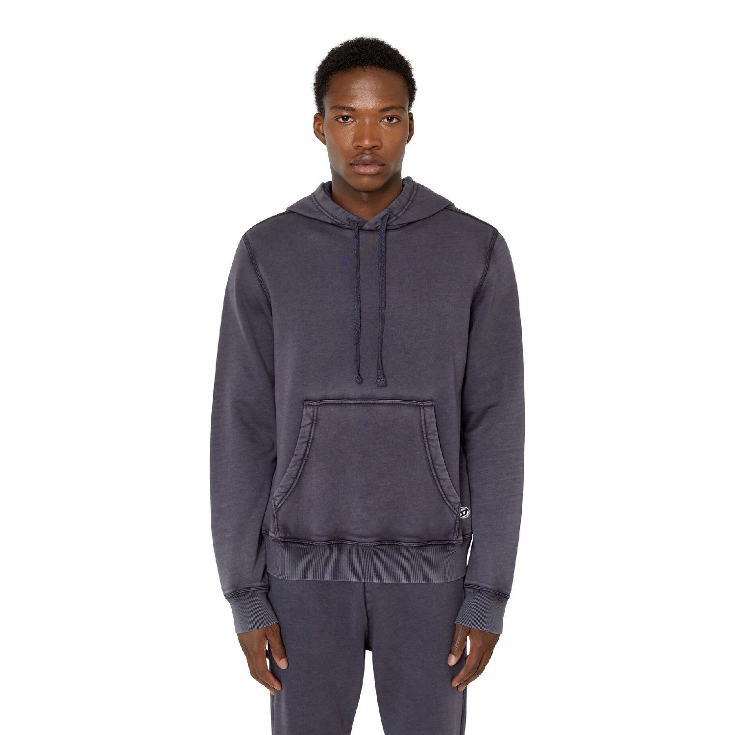 Diesel s-ginn-hood-dov-pe hooded sweater antraciet