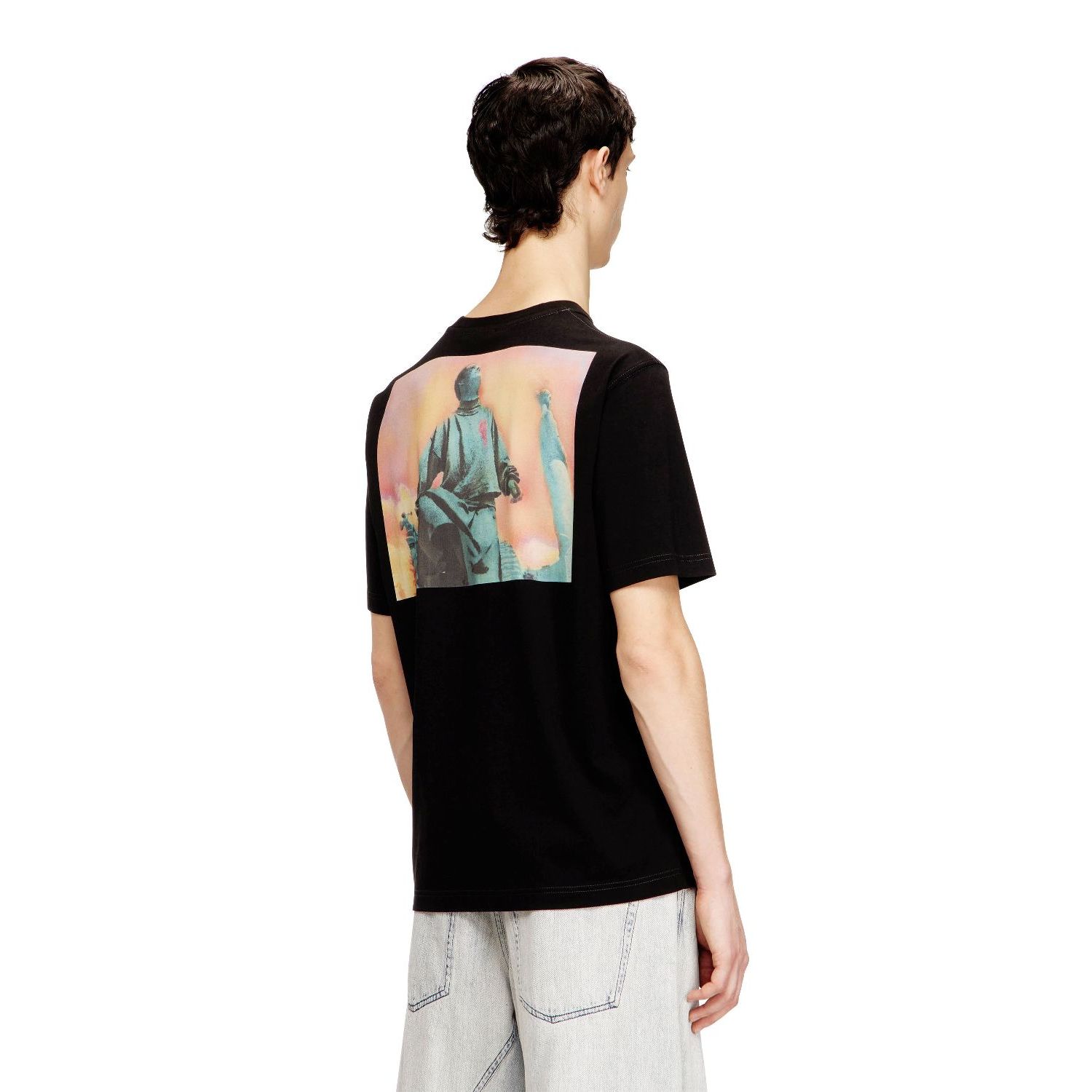 Diesel t-adjust-v10 t-shirt zwart