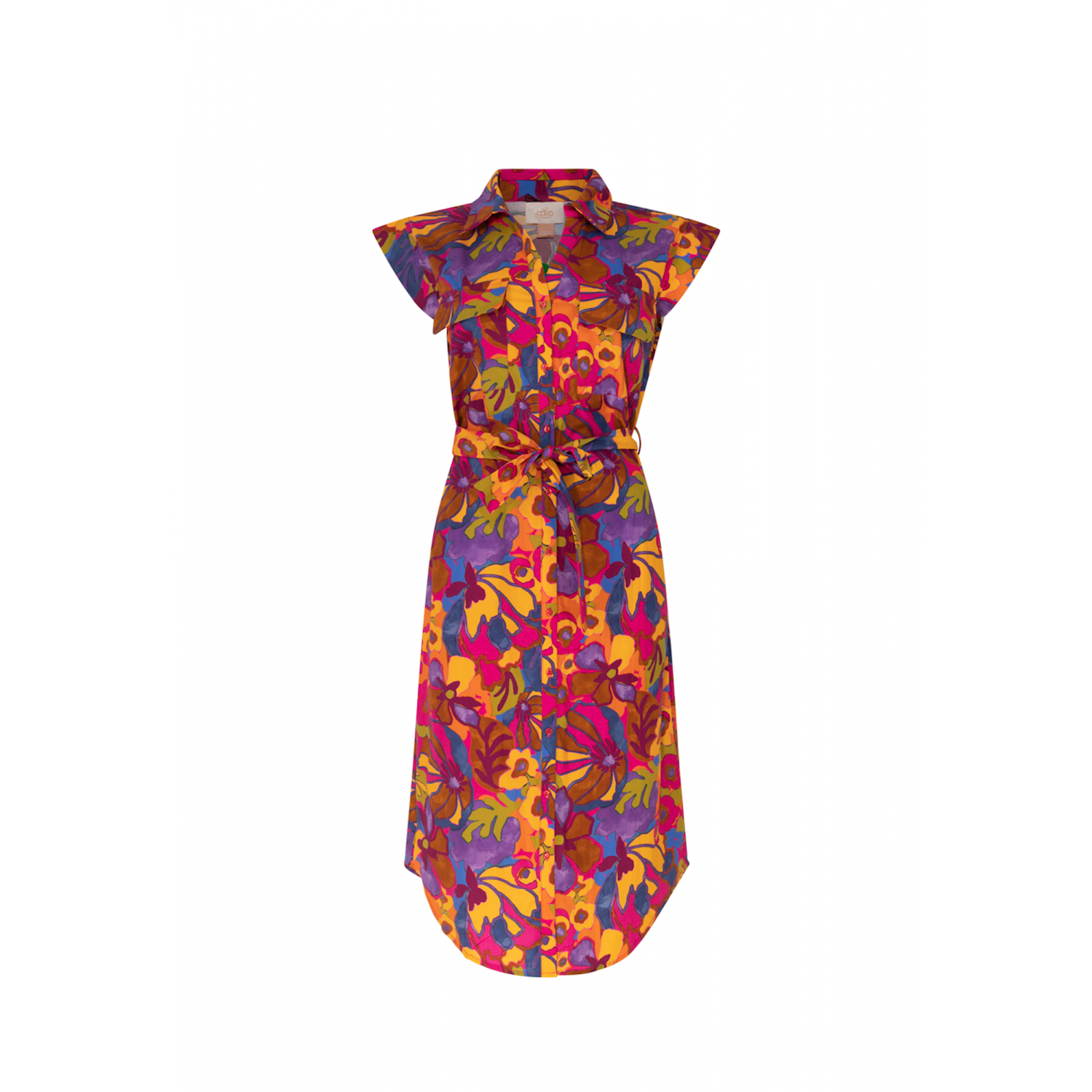 Aaiko ceylin flower dress saffron
