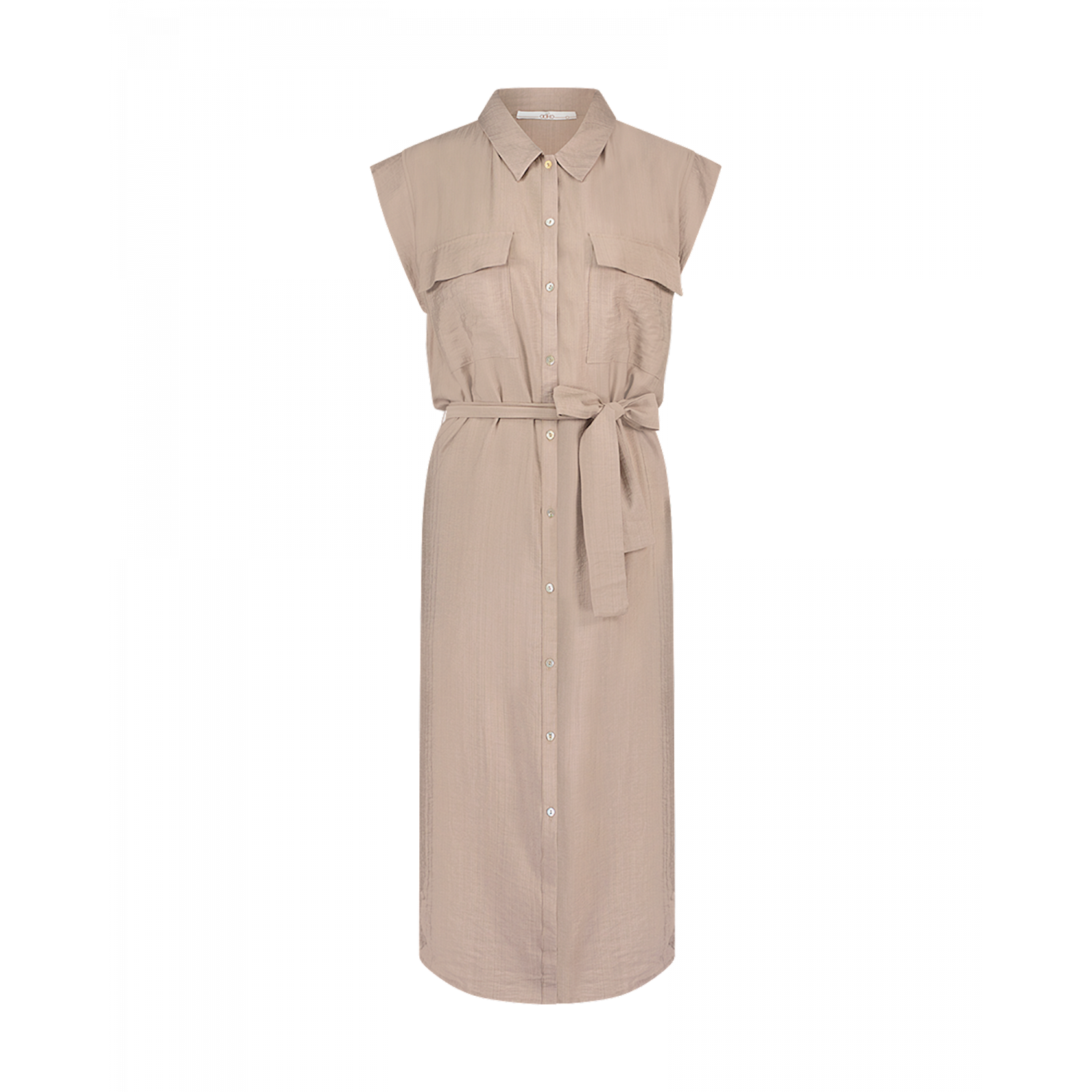 Aaiko ceylin crinkle dress dark sand