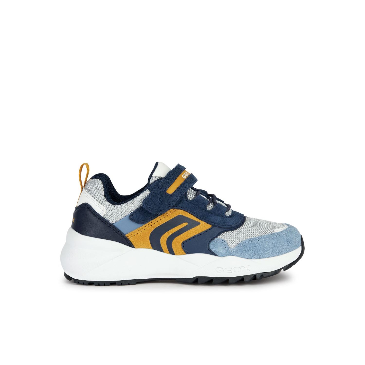 Geox J Heevok Boy Sneakers Navy Yellow