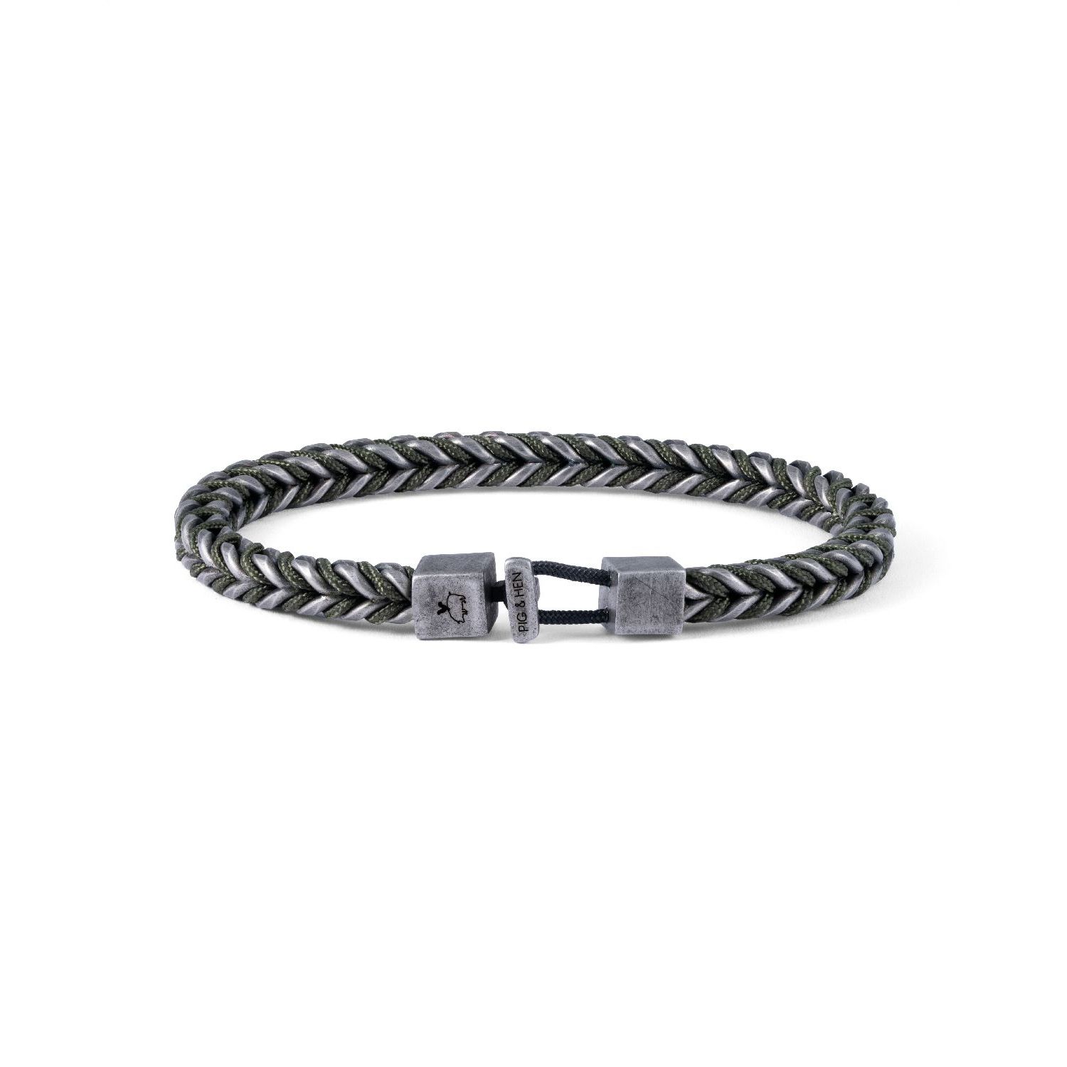 Pig & Hen catena foxtail armband Army | Vintage