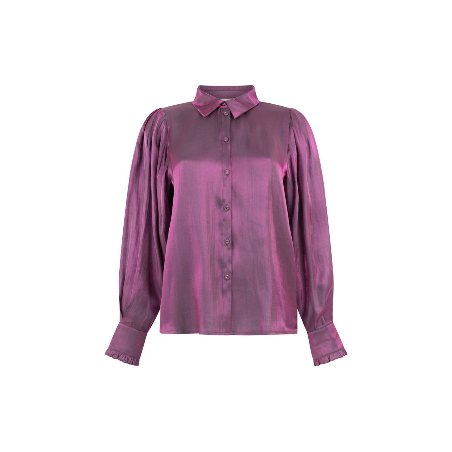 Aaiko dianne shine blouse vivid viola