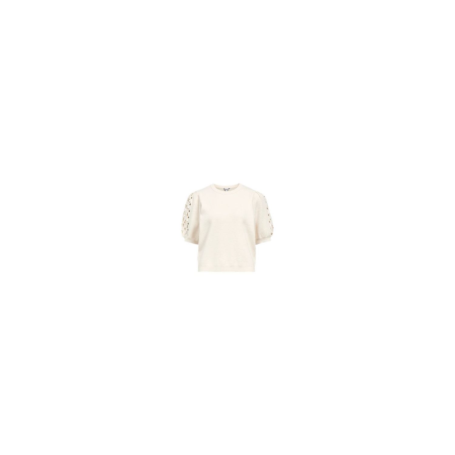Object objyuki s/s knit pullover noos white sand