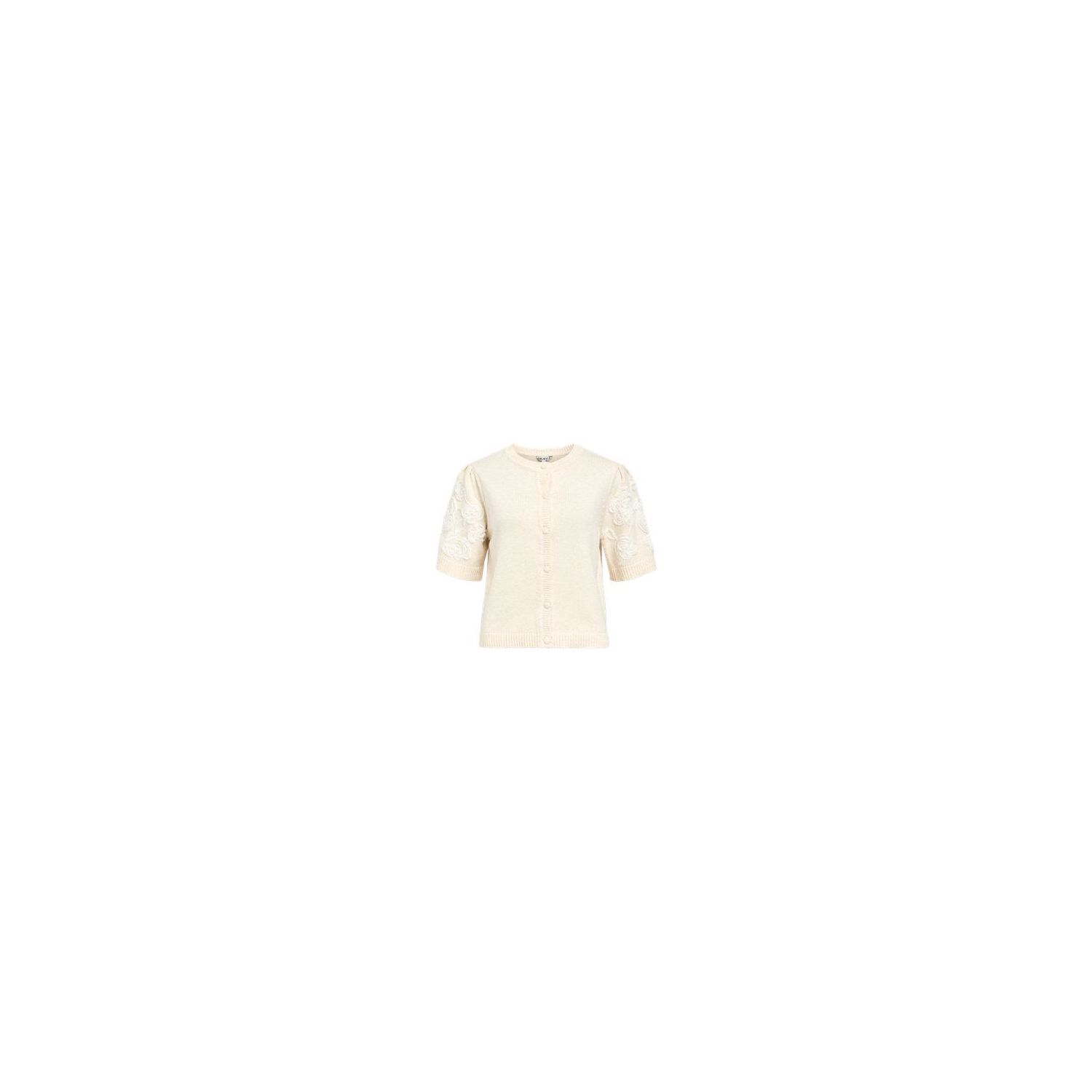 Object objjane 2/4 re knit cardigan white sand