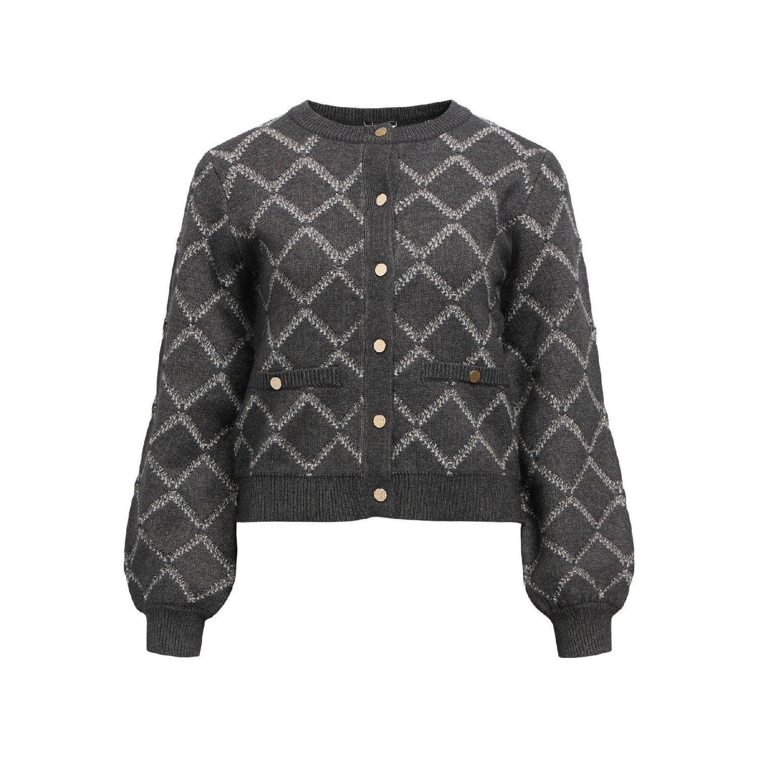 Object objpiluna l/s re knit cardigan dgm cloud