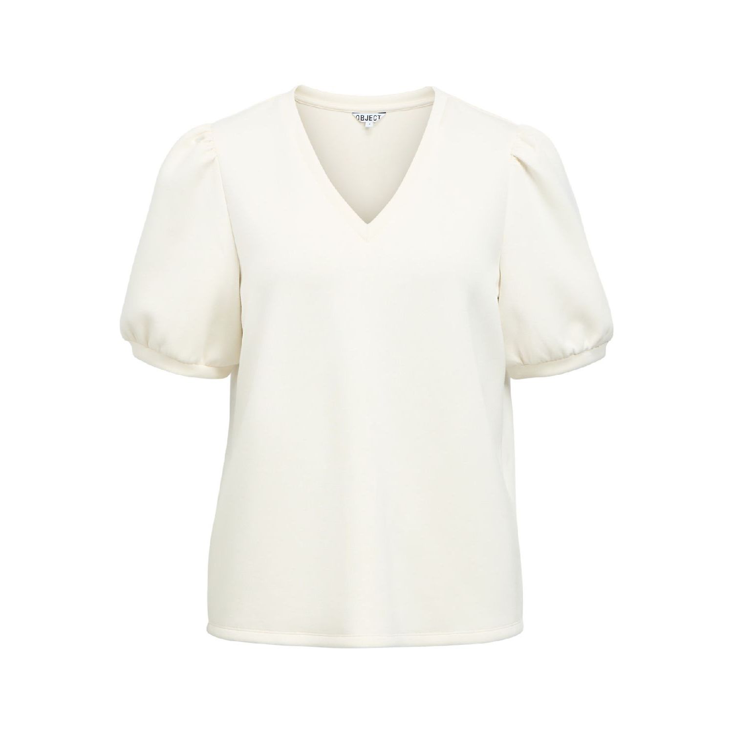 Object objandrea s/s re v-neck top noos white sand