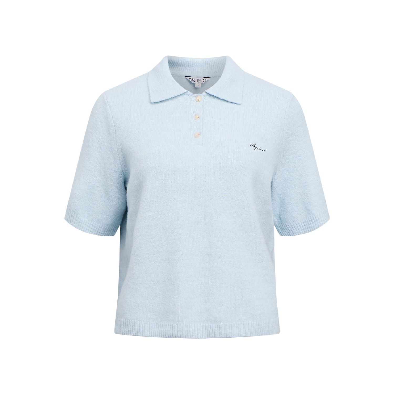 Object objdebbie s/s re knit polo winter sky