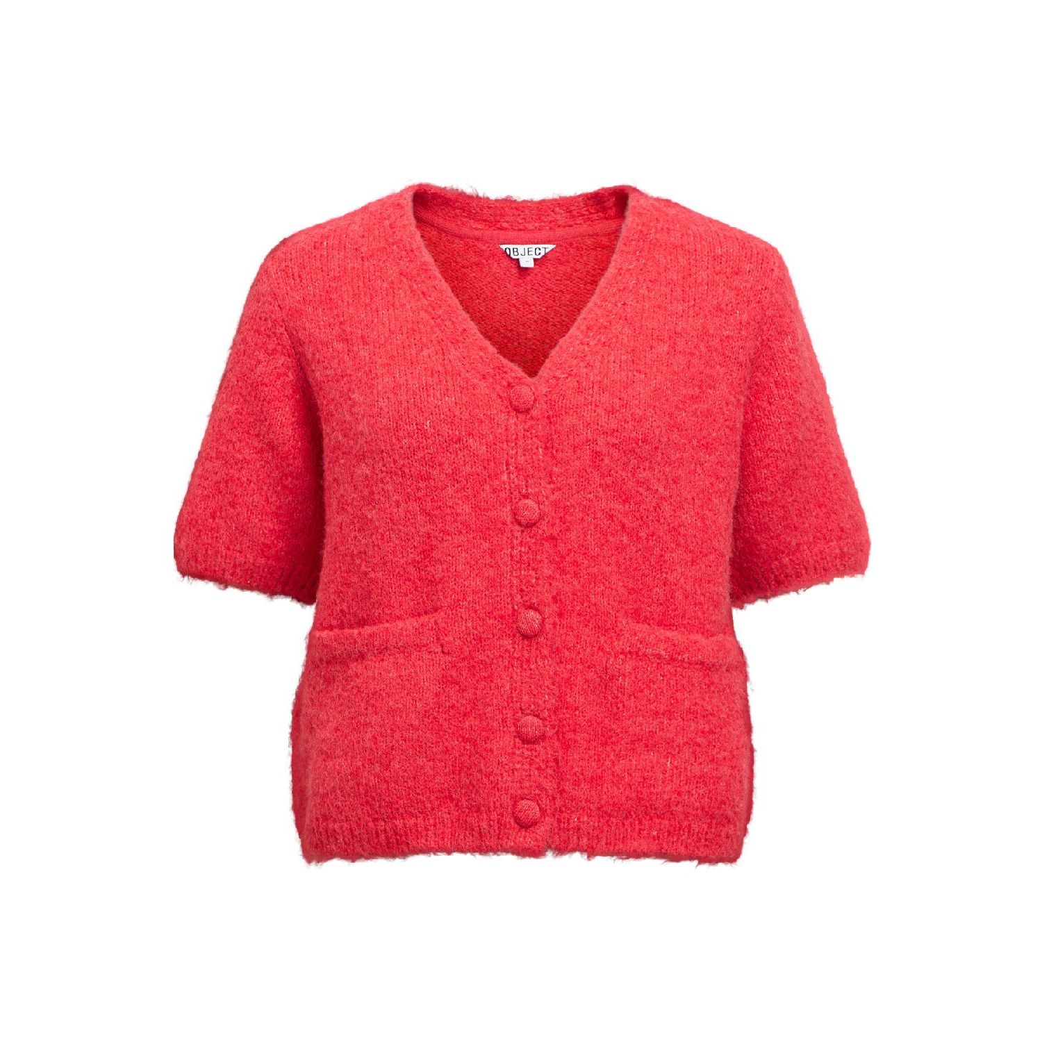 Object objsaggia v-neck knit cardigan poinsettia