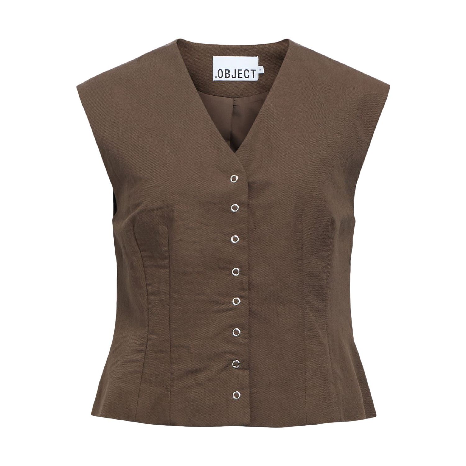 Object objmolly s/l re waistcoat noos seal brown