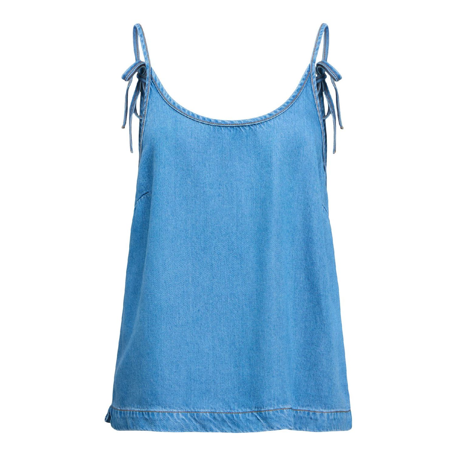 Object objframe singlet denim top light blue denim