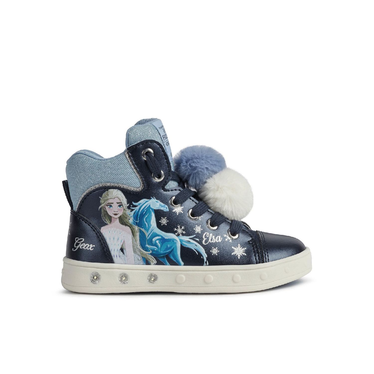 Geox JSkylin Girl Pearl.Synt.Lea Navy/Sky